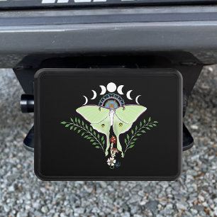 Luna Moth Moon Phases Hitch Cover