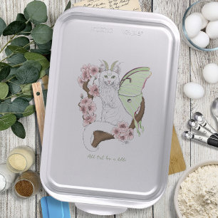 Luna Moth Moon White Cat Green Cake Pan