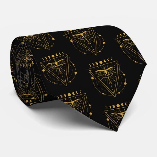 Luna Moth Mystical Designs Neck Tie