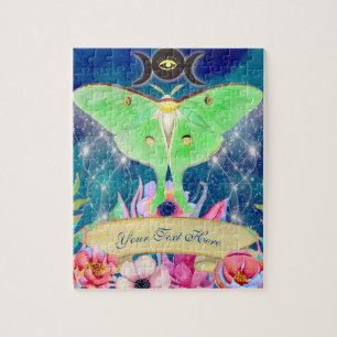 Luna Moth Mystical Night Journey Jigsaw Puzzle