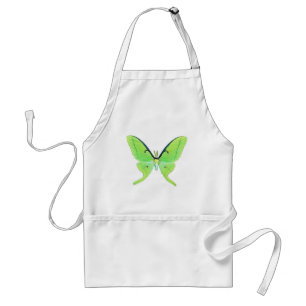 Luna moth on a pale green background adult apron