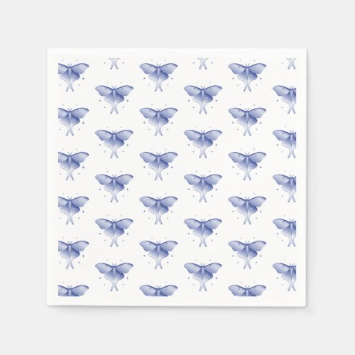 Luna Moth Pattern Party Napkins