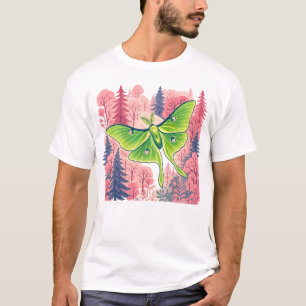 Luna moth pink forest T-Shirt