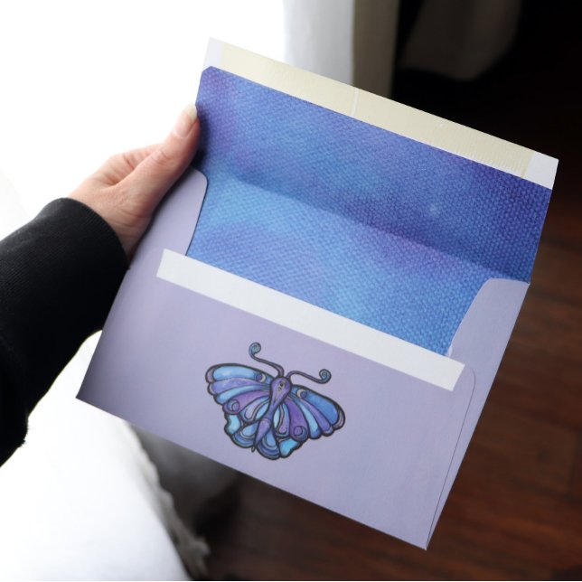 Luna Moth Purple Witchy Art  Envelope (Creator Uploaded)