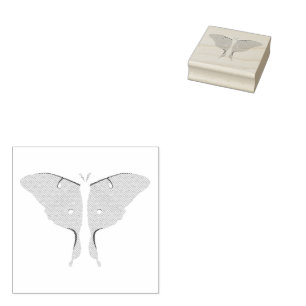Luna Moth Rubber Stamp