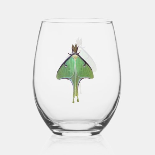 Luna Moth Wine Glass