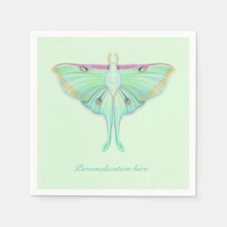 Luna Moth with Personalization Napkins