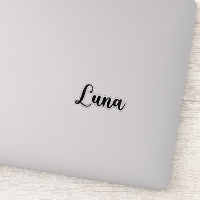 Luna Name - Handwritten Calligraphy Sticker (Detail)