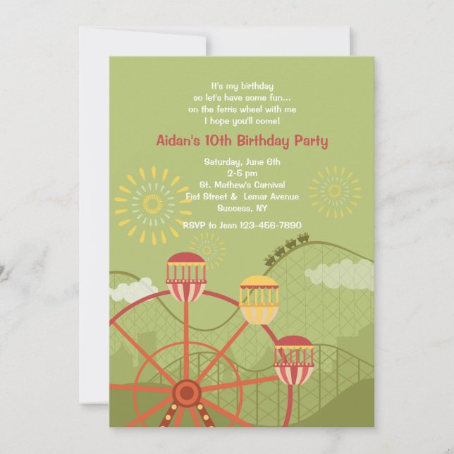 Luna Park Invitation (Front)
