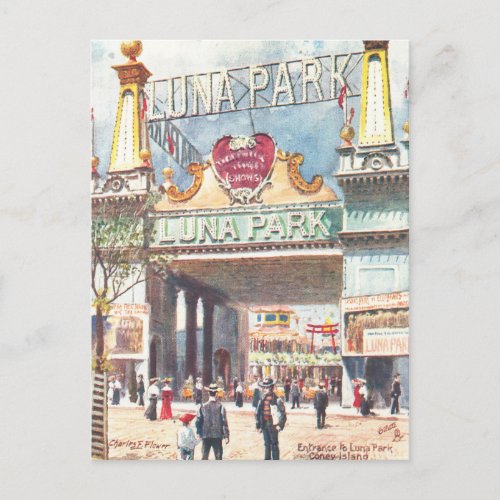 Luna Park New York Postcard