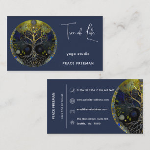 Luna Rising   Tree of Life Business Card