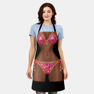 Luna Rose Royale Pink Sequin Bikini Apron
