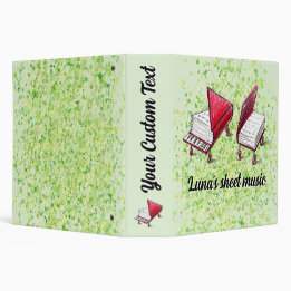 Luna’s Musical Journey - Lime Cream Edition 3 Ring Binder