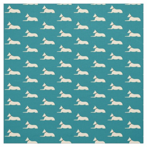 Luna the Regal Dog Fabric