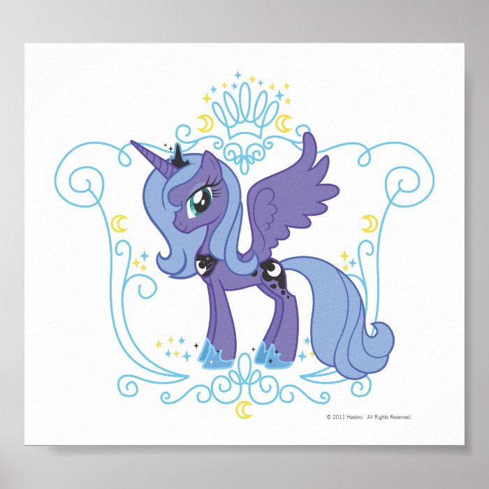 Luna with Crown Print