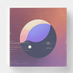 Lunar API Testing: Insomnia's Minimalist Moon Icon Wooden Box Sign