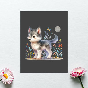 Lunar- Baby Wolf Postcard