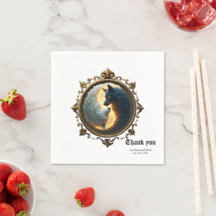 Lunar Balance – Where Shadows Embrace the Light. Napkins