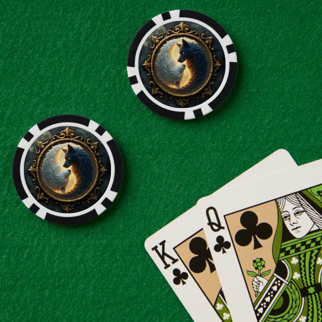 Lunar Balance – Where Shadows Embrace the Light.  Poker Chips (Poker Table (Double))