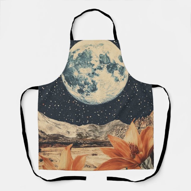 Lunar Bloom Over Sandy Peaks Apron (Front)