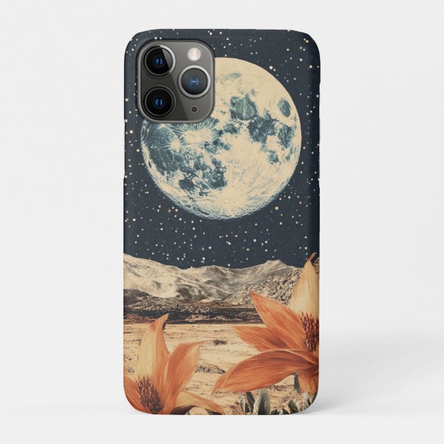 Lunar Bloom Over Sandy Peaks Case-Mate iPhone Case (Back)