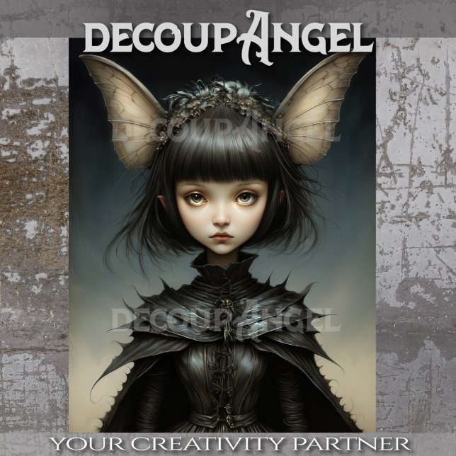 Lunar Butterfly Maiden Decoupage Tissue Paper (Creator Uploaded)