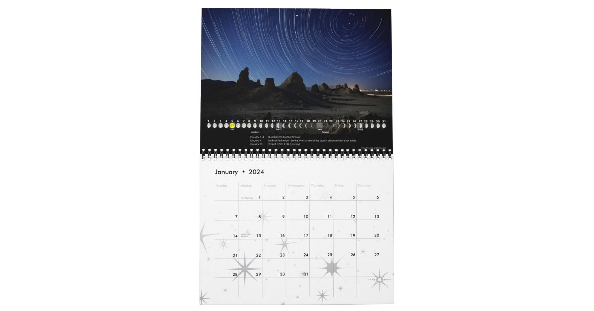 Lunar Calendar 2015 Astronomy Wall Calendar B Zazzle