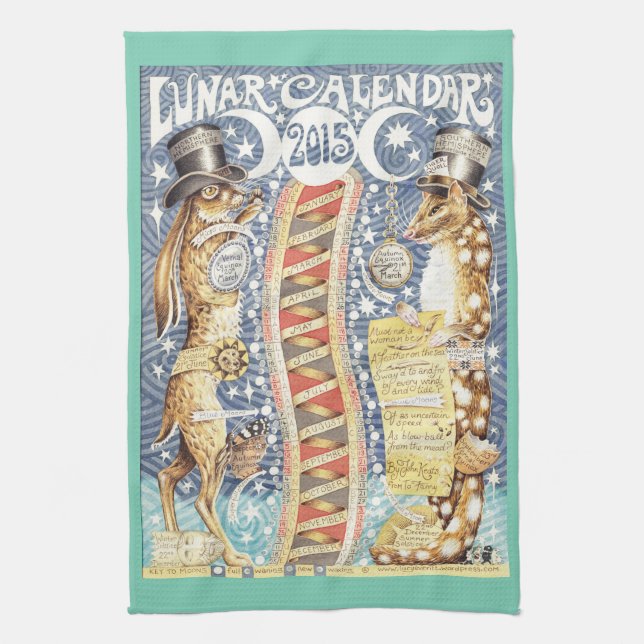 Lunar Calendar 2015 Towel (Vertical)