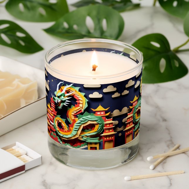 Lunar Chinese New Year Dragon Zodiac Birthday C Scented Candle (Lit)