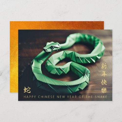 Lunar Chinese New Year of the Snake 2025 PostC2 Holiday Postcard