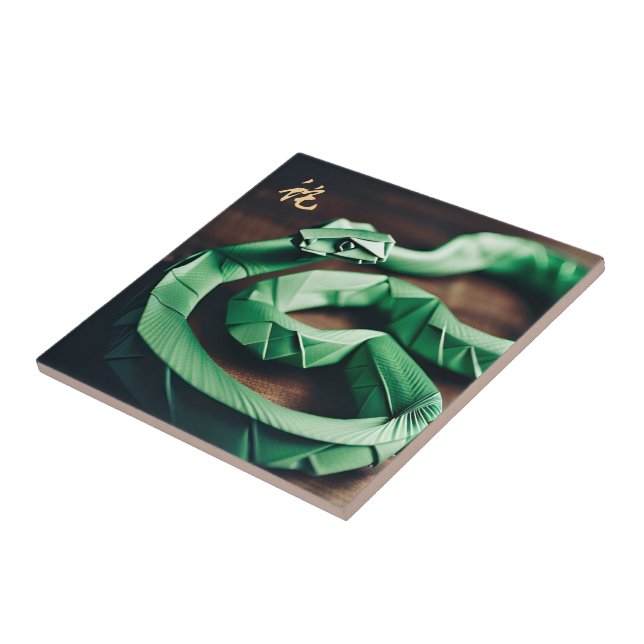 Lunar Chinese New Year Snake 2025 Birthday CT2 Ceramic Tile (Side)