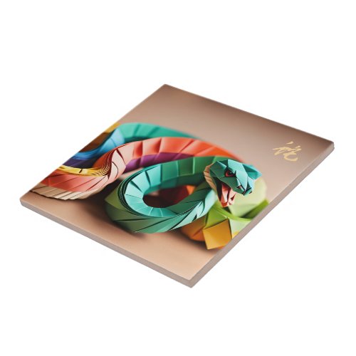 Lunar Chinese New Year Snake 2025 Birthday CT3 Ceramic Tile