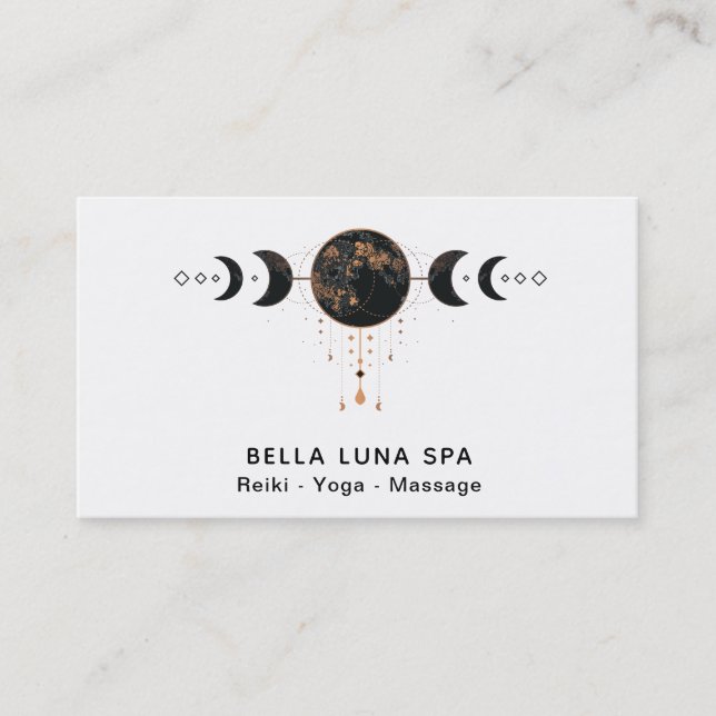 *~* Lunar Cosmic Moon Universe Shaman Moons Business Card (Front)