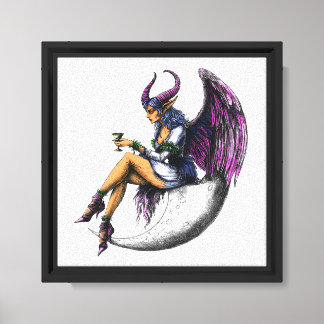 Lunar Demonic Goddess Canvas Print