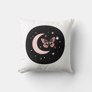 Lunar Dreams & Butterfly Nights Throw Pillow