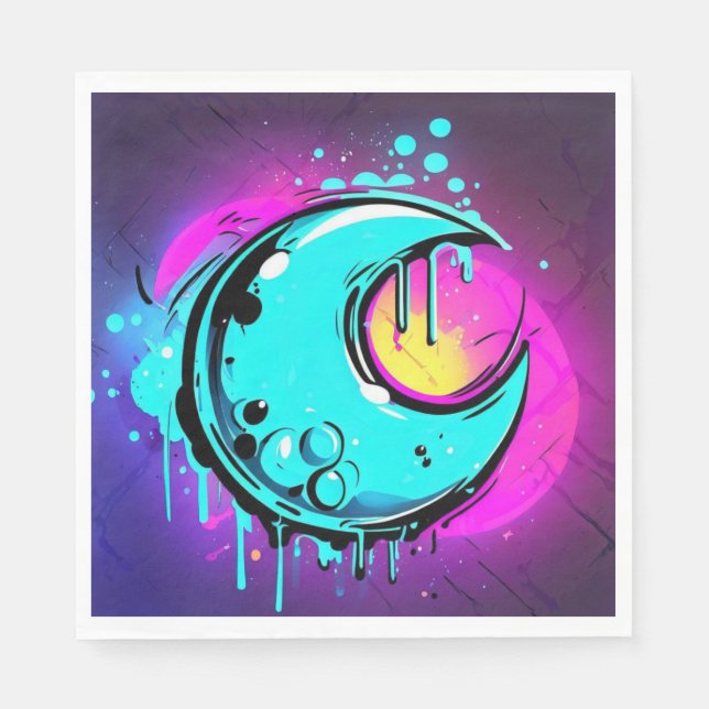 Lunar Drip Napkins (Front)