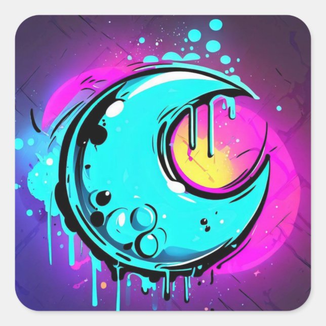 Lunar Drip Square Sticker (Front)