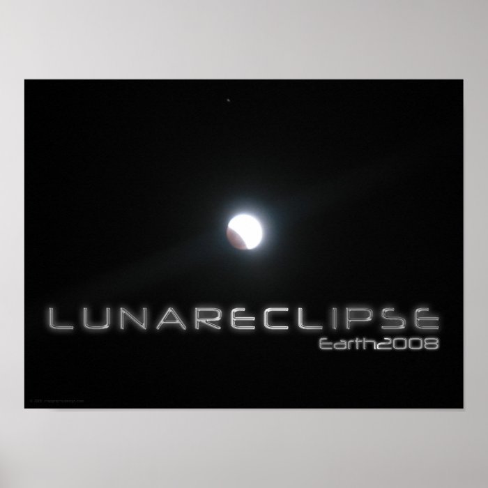 Lunar Eclipse 2008 by crispgraphicdesign Print