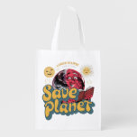 Lunar Eclipse 8 April 2024 Save our Earth  Grocery Bag