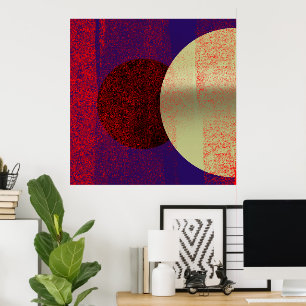 Lunar eclipse - abstract poster