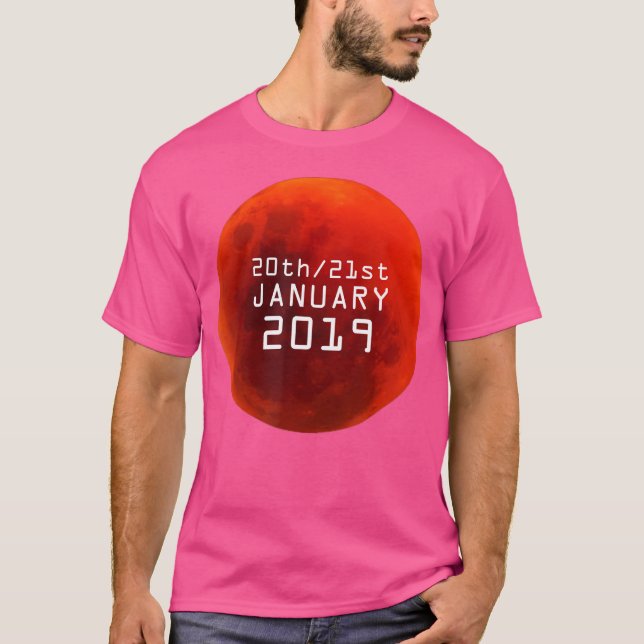 Lunar Eclipse Blood Red Moon Astronomy T-Shirt (Front)