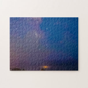 Lunar Eclipse & Milky Way Bandon Beach, Oregon Jigsaw Puzzle
