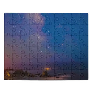Lunar Eclipse & Milky Way Bandon Beach, Oregon Jigsaw Puzzle