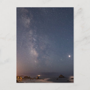 Lunar Eclipse & Milky Way   Bandon Beach Oregon Postcard