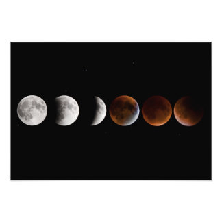Lunar Eclipse Sequence Photo Print