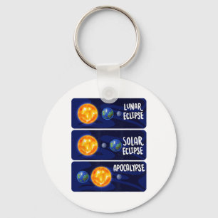 Lunar Eclipse Solar Apocalypse Astrology Science M Keychain
