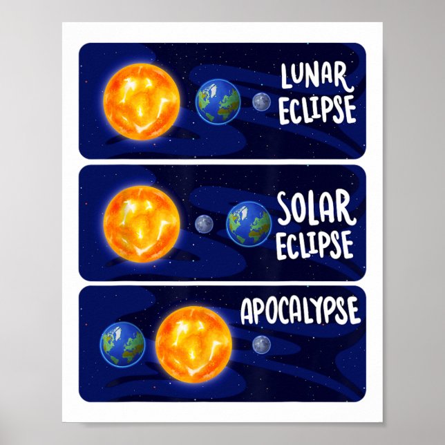 Lunar Eclipse Solar Apocalypse Astrology Science M Poster (Front)