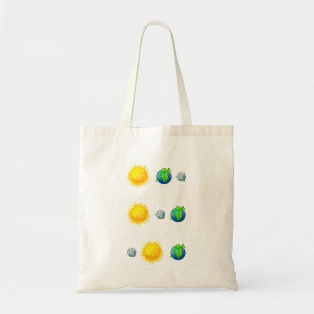 Lunar Eclipse Solar Eclipse Apocalypse Funny Tote Bag (Front)