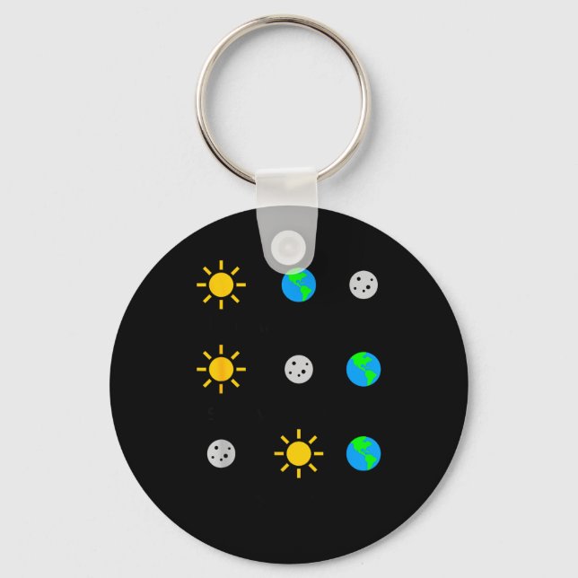 Lunar Eclipse Solar Eclipse Apocalypse Keychain (Front)