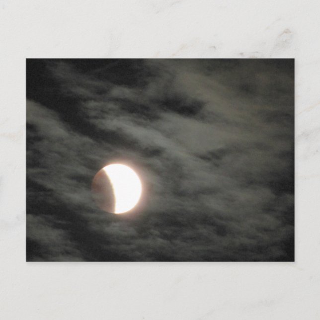 Lunar Eclipse with Clouds Postcard (Front)